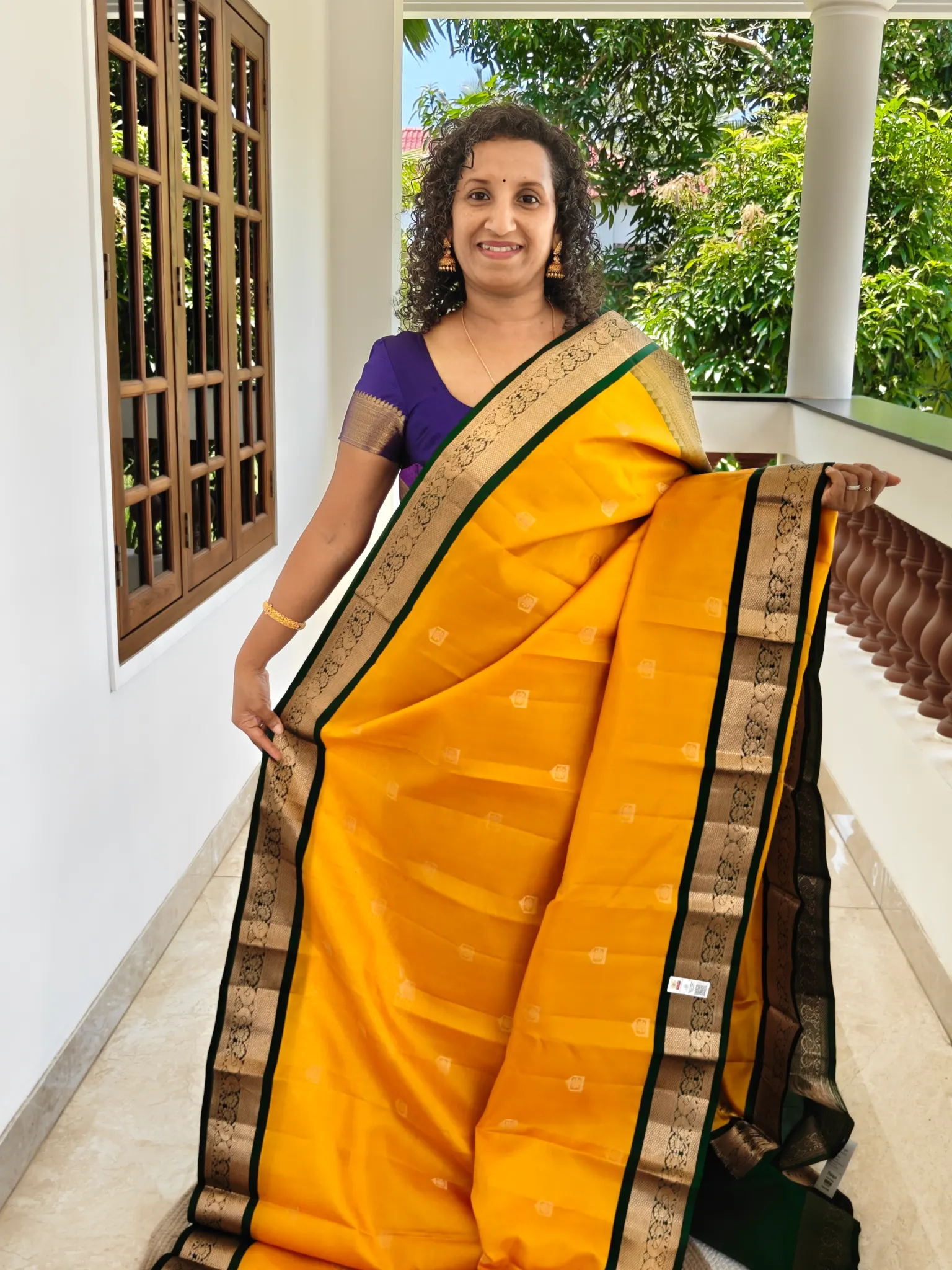 Mango Yellow And Green Kanchipuram Pure Silk Saree Pks025 1
